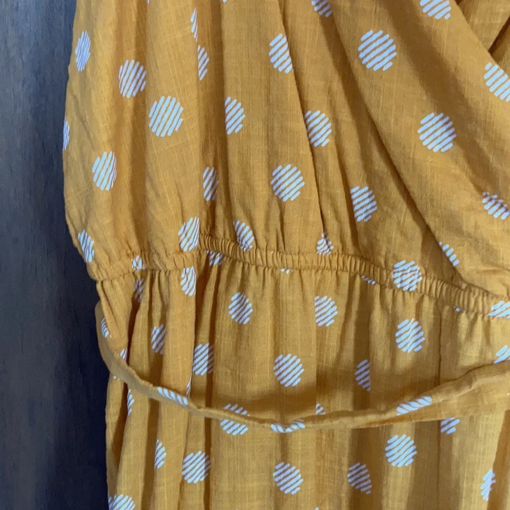 LC Lauren Conrad print faux wrap dress ruffle detail elastic waist XXL - Picture 17 of 17